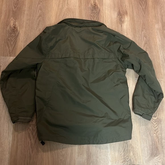 Eddie Bauer Weather Edge Rain Jacket Men’s Medium Olive Green Full Zip - Picture 4 of 5